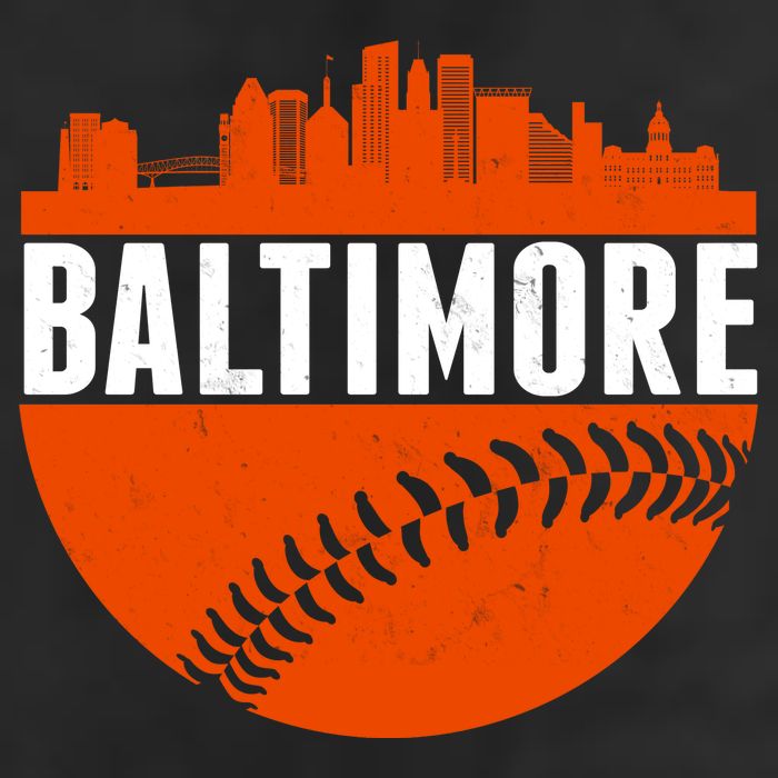 Classic Baltimore Skyline Baseball  Cool Comfort Performance Bucket Hat
