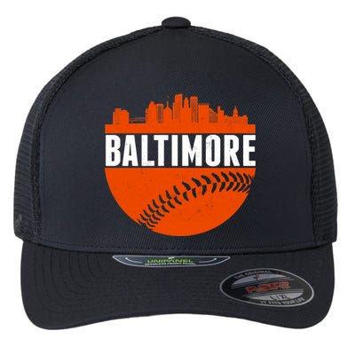 Classic Baltimore Skyline Baseball  Flexfit Unipanel Trucker Cap