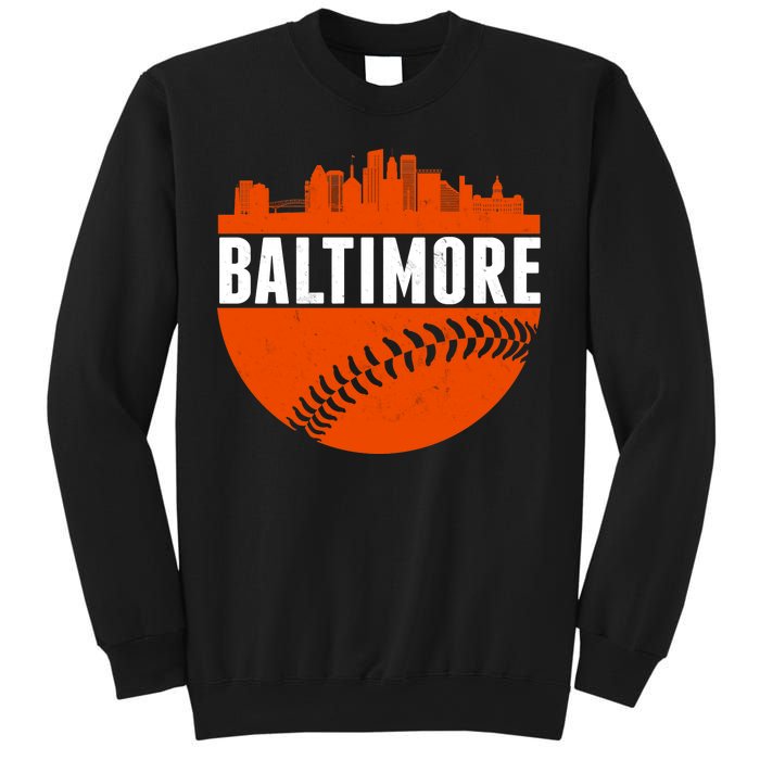 Classic Baltimore Skyline Baseball  Sweatshirt