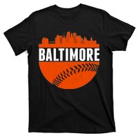 Classic Baltimore Skyline Baseball  T-Shirt