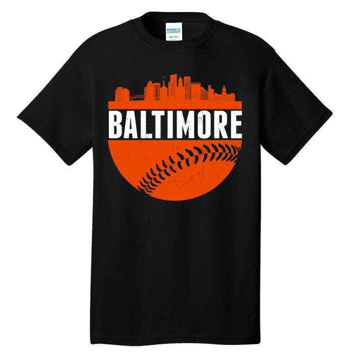 Classic Baltimore Skyline Baseball  Tall T-Shirt