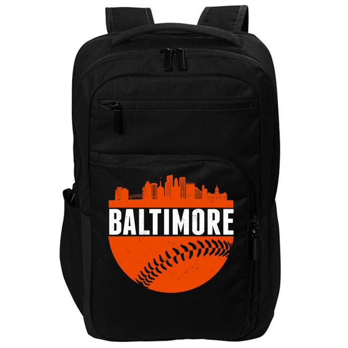 Classic Baltimore Skyline Baseball  Impact Tech Backpack