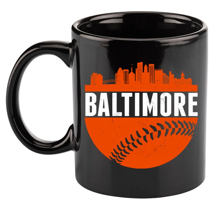 Classic Baltimore Skyline Baseball  11oz C Handle Ceramic Mug