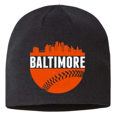 Classic Baltimore Skyline Baseball  Sustainable Beanie