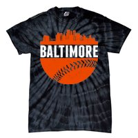 Classic Baltimore Skyline Baseball  Tie-Dye T-Shirt