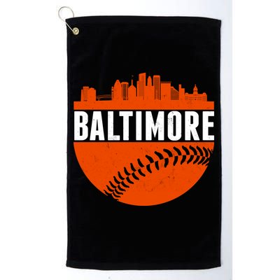 Classic Baltimore Skyline Baseball  Golf Towel