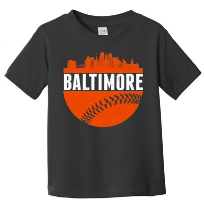 Classic Baltimore Skyline Baseball  Toddler T-Shirt