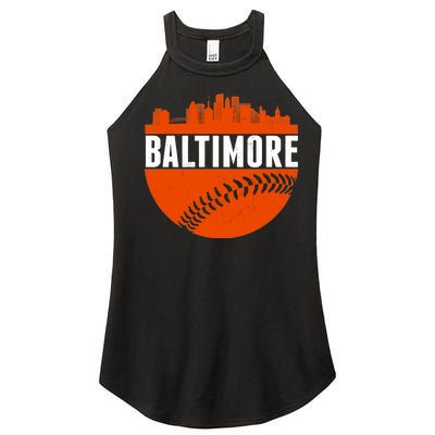 Classic Baltimore Skyline Baseball  Women's Perfect Tri Rocker Tank