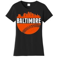 Classic Baltimore Skyline Baseball  Women's T-Shirt