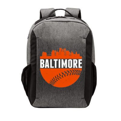 Classic Baltimore Skyline Baseball  Vector Backpack