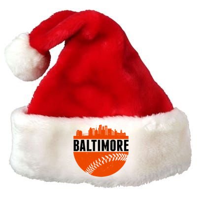 Classic Baltimore Skyline Baseball  Premium Christmas Santa Hat