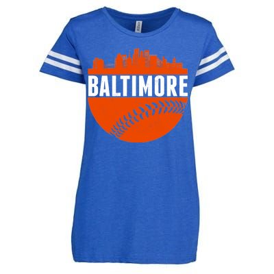 Classic Baltimore Skyline Baseball  Enza Ladies Jersey Football T-Shirt