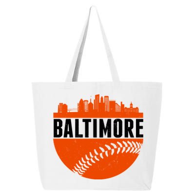 Classic Baltimore Skyline Baseball  25L Jumbo Tote