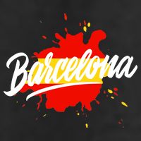 Classic Barcelona Flag Logo 7 Panel Mesh Trucker Snapback Hat