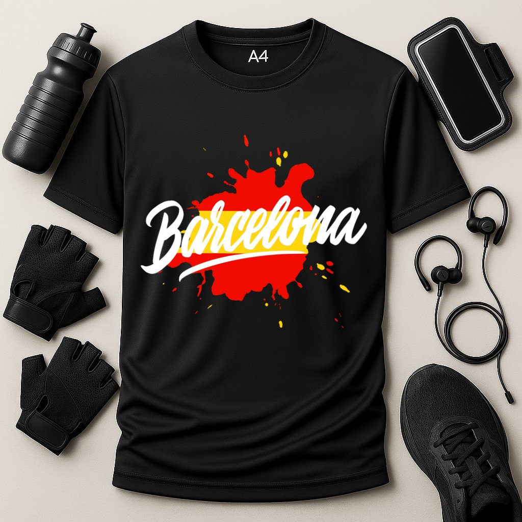 Classic Barcelona Flag Logo Cooling Performance Crew T-Shirt