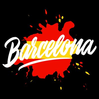 Classic Barcelona Flag Logo T-Shirt