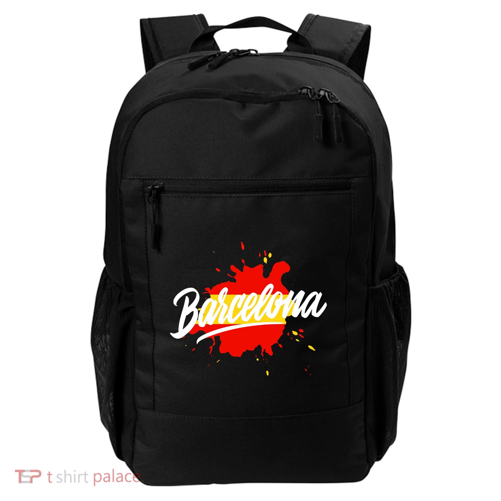 Classic Barcelona Flag Logo Daily Commute Backpack