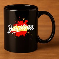 Classic Barcelona Flag Logo 11oz C Handle Ceramic Mug