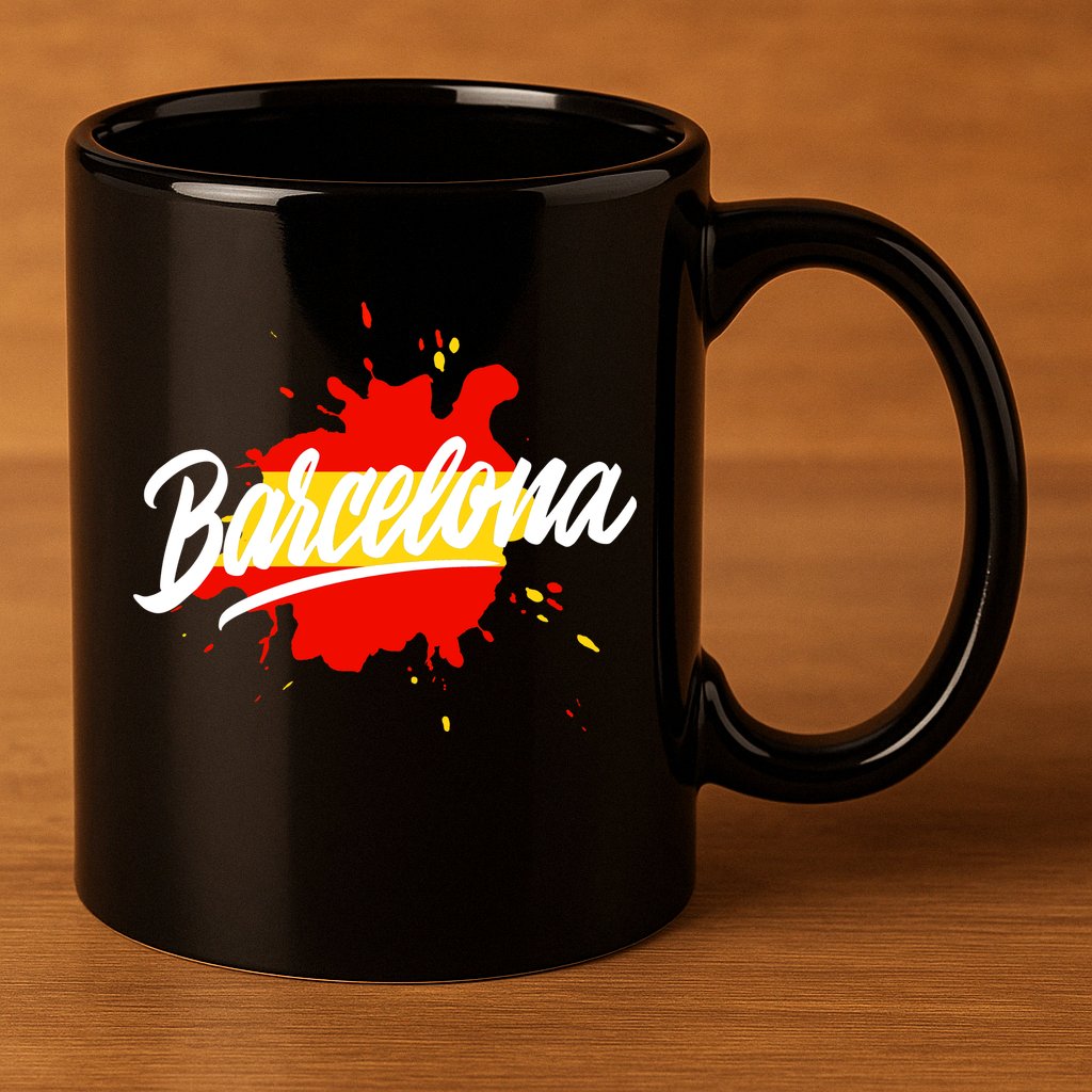 Classic Barcelona Flag Logo 11oz C Handle Ceramic Mug