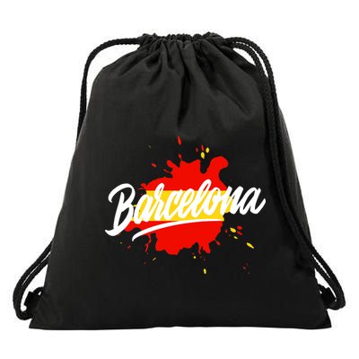 Classic Barcelona Flag Logo Drawstring Bag