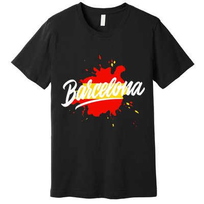 Classic Barcelona Flag Logo Premium T-Shirt