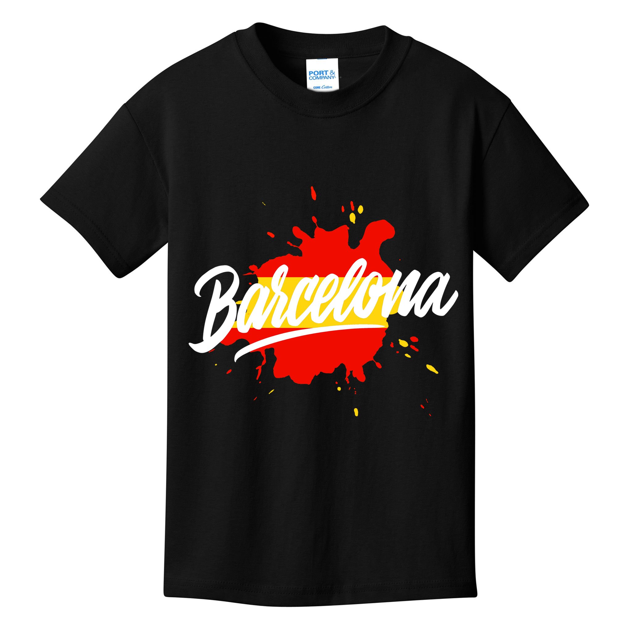Classic Barcelona Flag Logo Kids T-Shirt