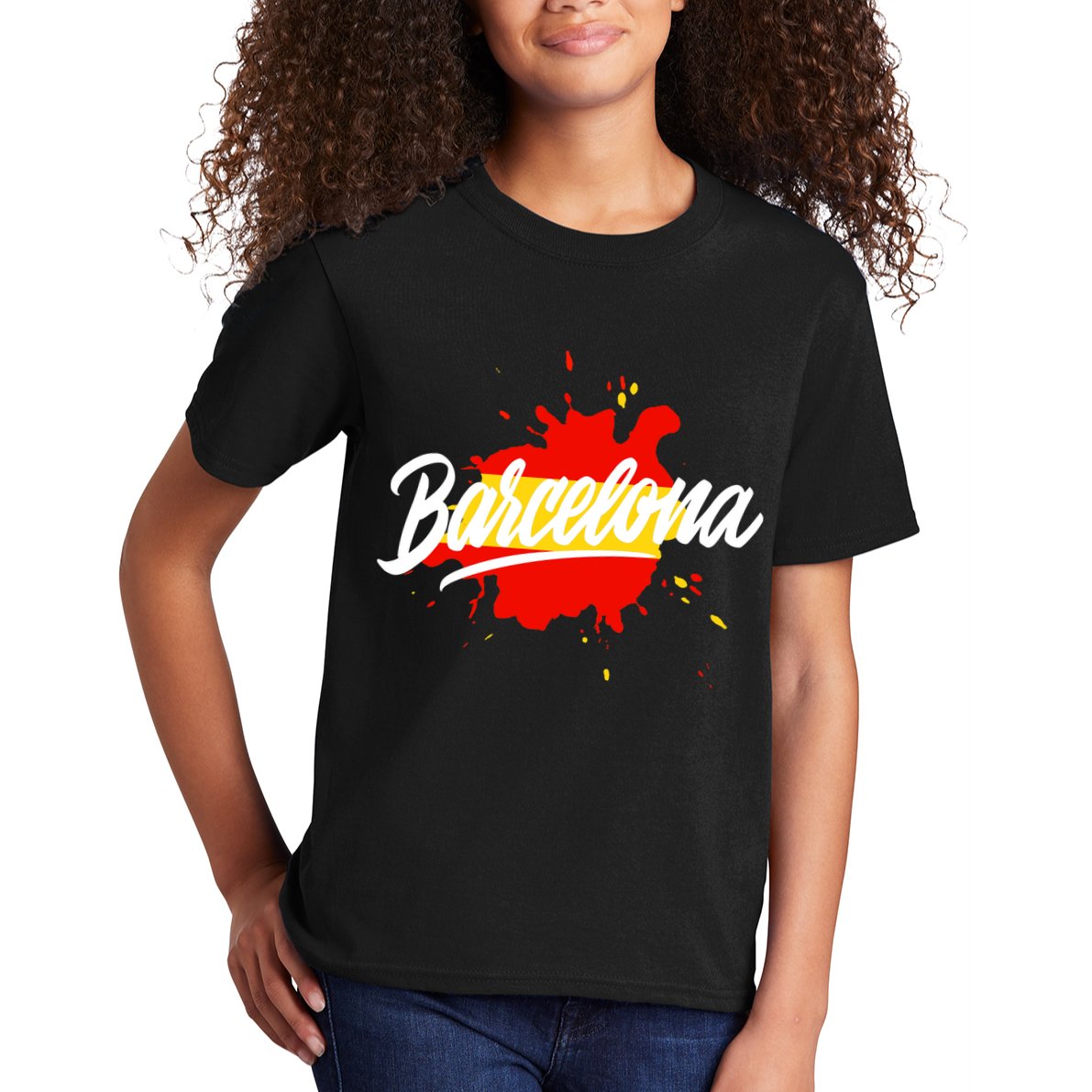 Classic Barcelona Flag Logo Kids T-Shirt