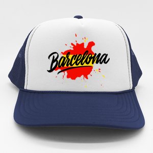 Classic Barcelona Flag Logo Trucker Hat