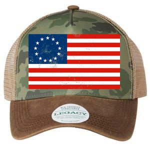 Classic Betsy Ross Flag Distressed  Legacy Tie Dye Trucker Hat