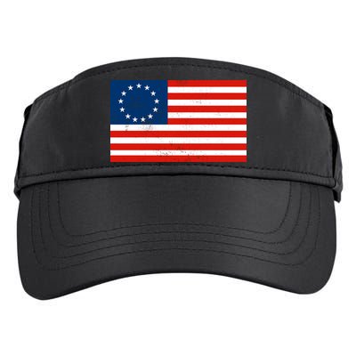 Classic Betsy Ross Flag Distressed  Adult Drive Performance Visor