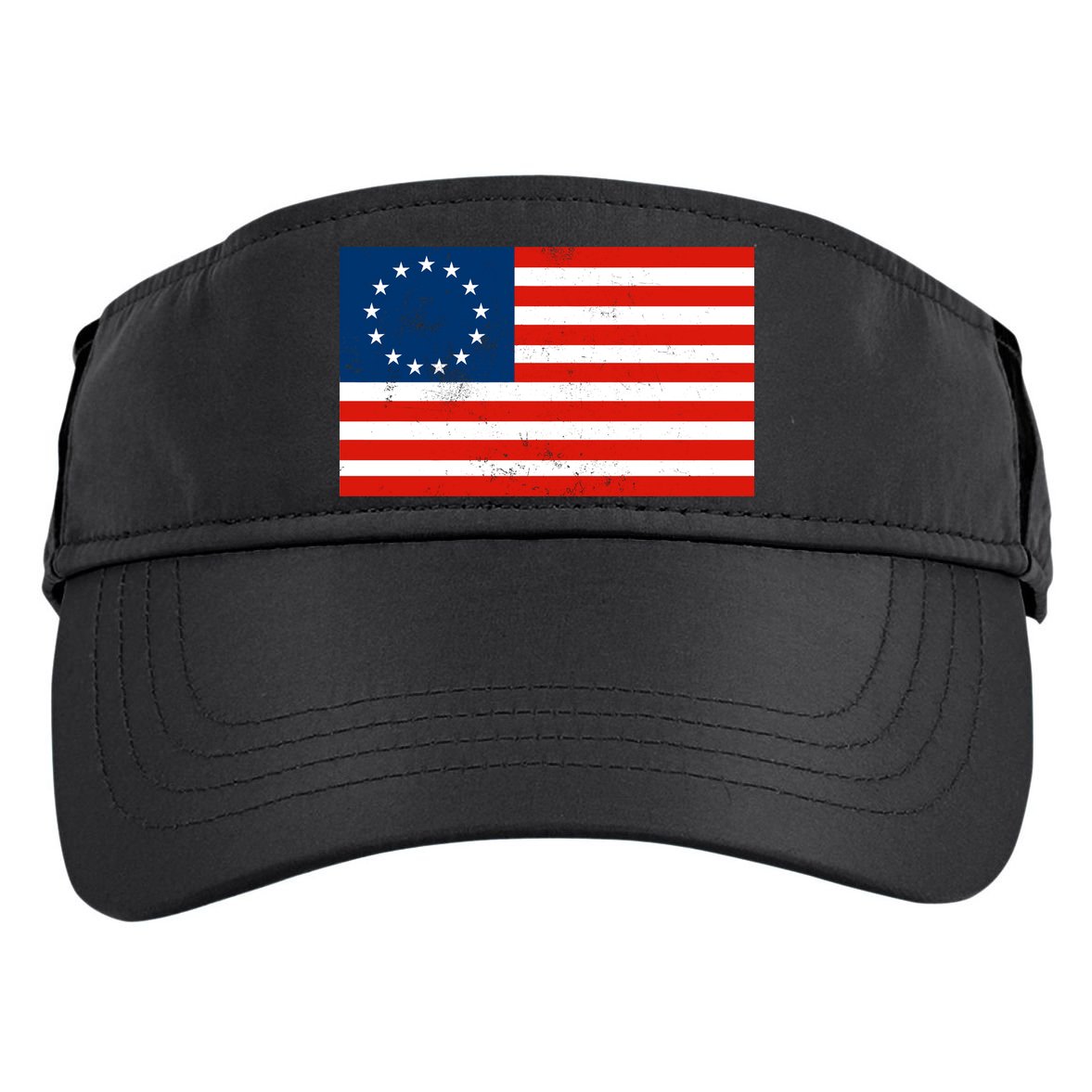 Classic Betsy Ross Flag Distressed  Adult Drive Performance Visor