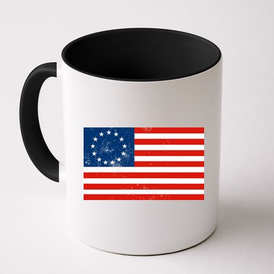Classic Betsy Ross Flag Distressed  Mug