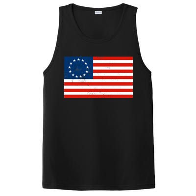 Classic Betsy Ross Flag Distressed  PosiCharge Competitor Tank