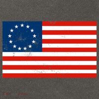 Classic Betsy Ross Flag Distressed  Cotton Canvas Backpack