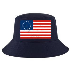 Classic Betsy Ross Flag Distressed  Cool Comfort Performance Bucket Hat