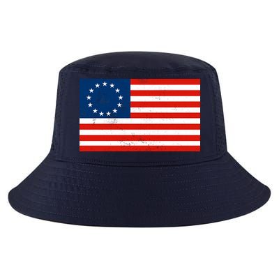 Classic Betsy Ross Flag Distressed  Cool Comfort Performance Bucket Hat