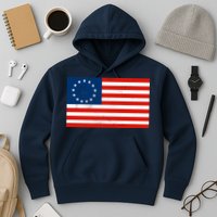 Classic Betsy Ross Flag Distressed  Hoodie