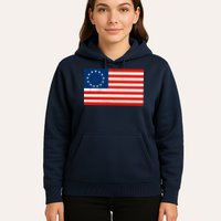 Classic Betsy Ross Flag Distressed  Hoodie