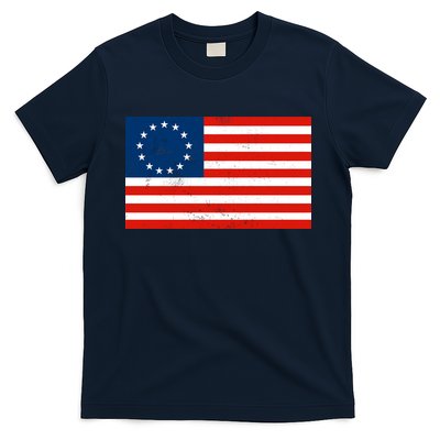 Classic Betsy Ross Flag Distressed  T-Shirt