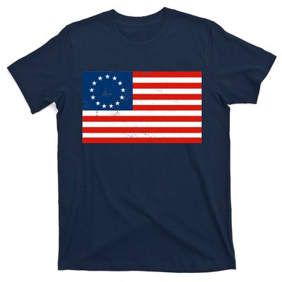 Classic Betsy Ross Flag Distressed  T-Shirt