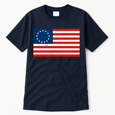 Classic Betsy Ross Flag Distressed  Tall T-Shirt