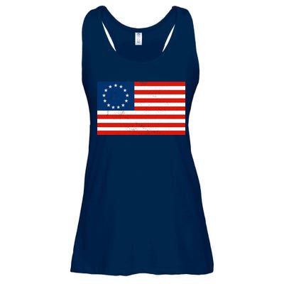 Classic Betsy Ross Flag Distressed  Ladies Essential Flowy Tank