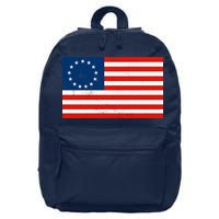 Classic Betsy Ross Flag Distressed  16 in Basic Backpack