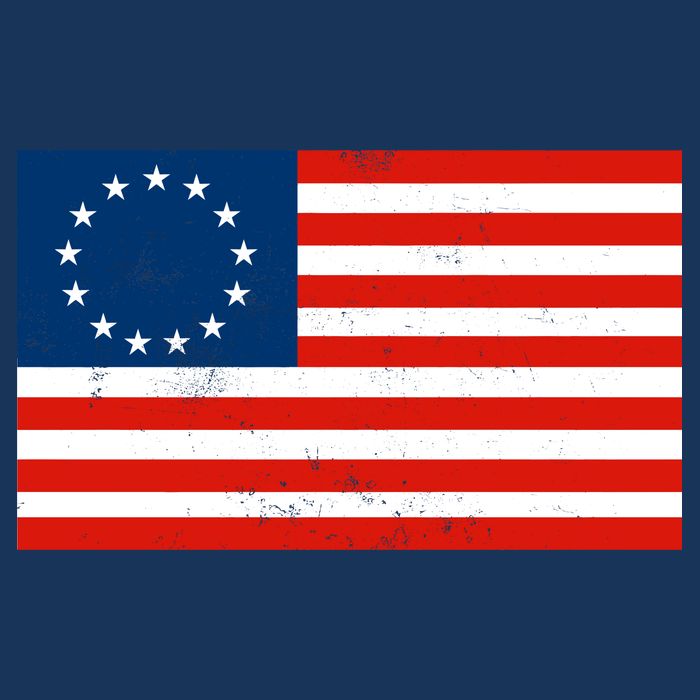 Classic Betsy Ross Flag Distressed  16 in Basic Backpack