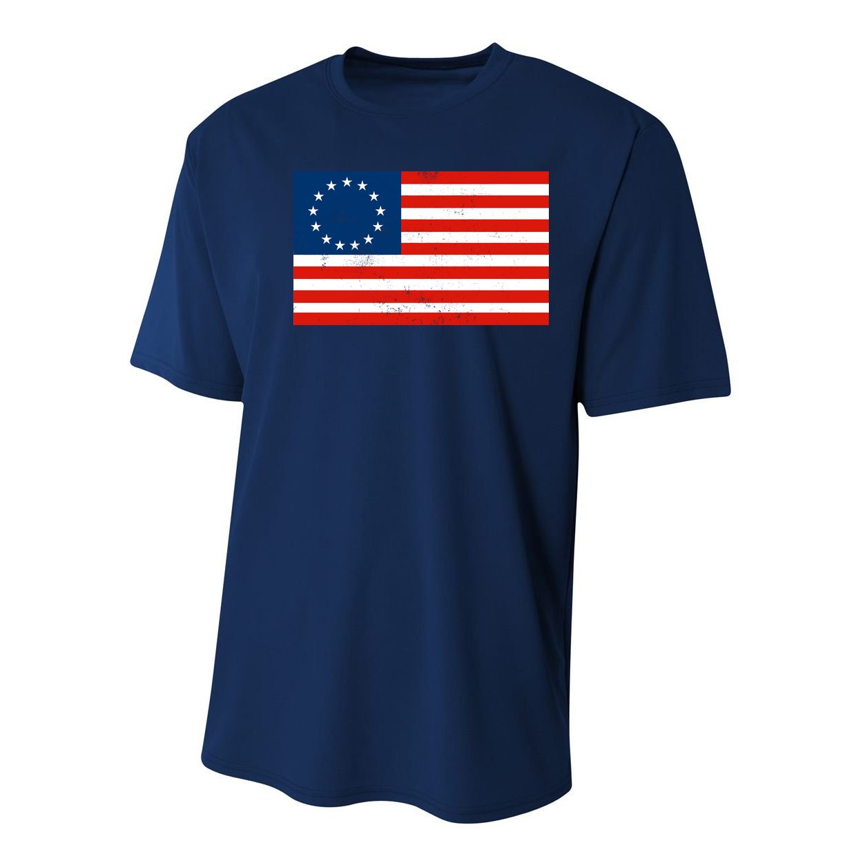 Classic Betsy Ross Flag Distressed  Youth Performance Sprint T-Shirt