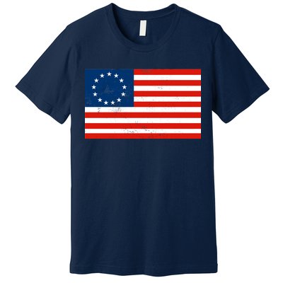 Classic Betsy Ross Flag Distressed  Premium T-Shirt