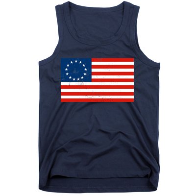 Classic Betsy Ross Flag Distressed  Tank Top