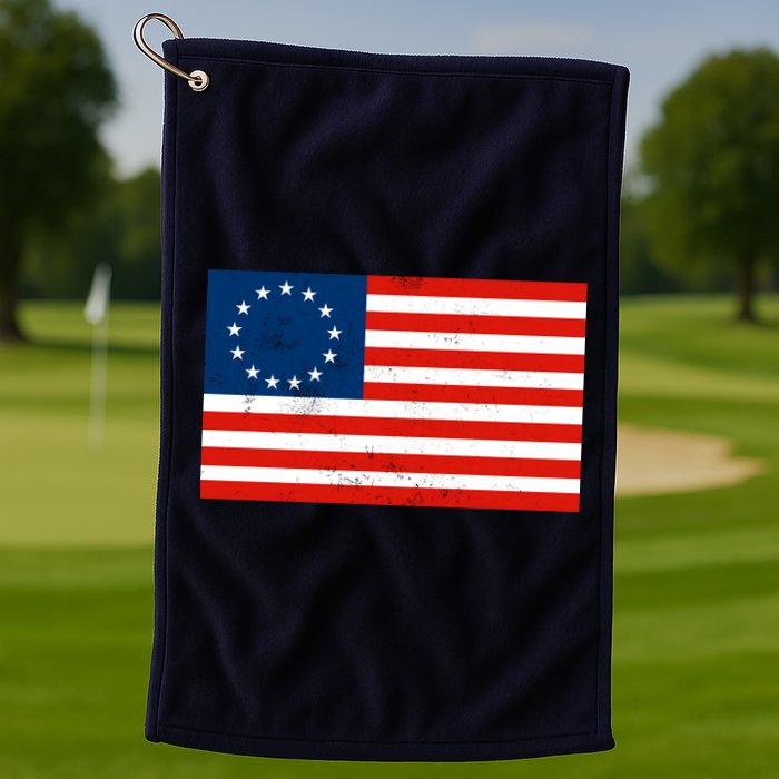 Classic Betsy Ross Flag Distressed  Golf Towel