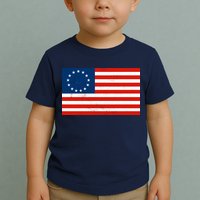Classic Betsy Ross Flag Distressed  Toddler T-Shirt