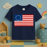 Classic Betsy Ross Flag Distressed  Toddler T-Shirt